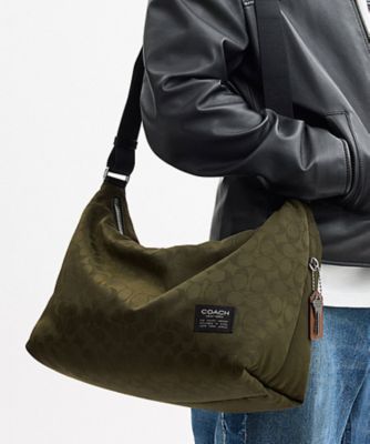 ＜COACH＞レオ　クロスボディ・シグネチャー　ナイロン